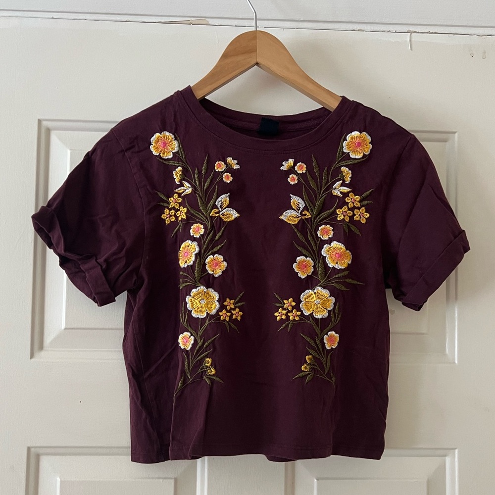 Embroidered crop top!